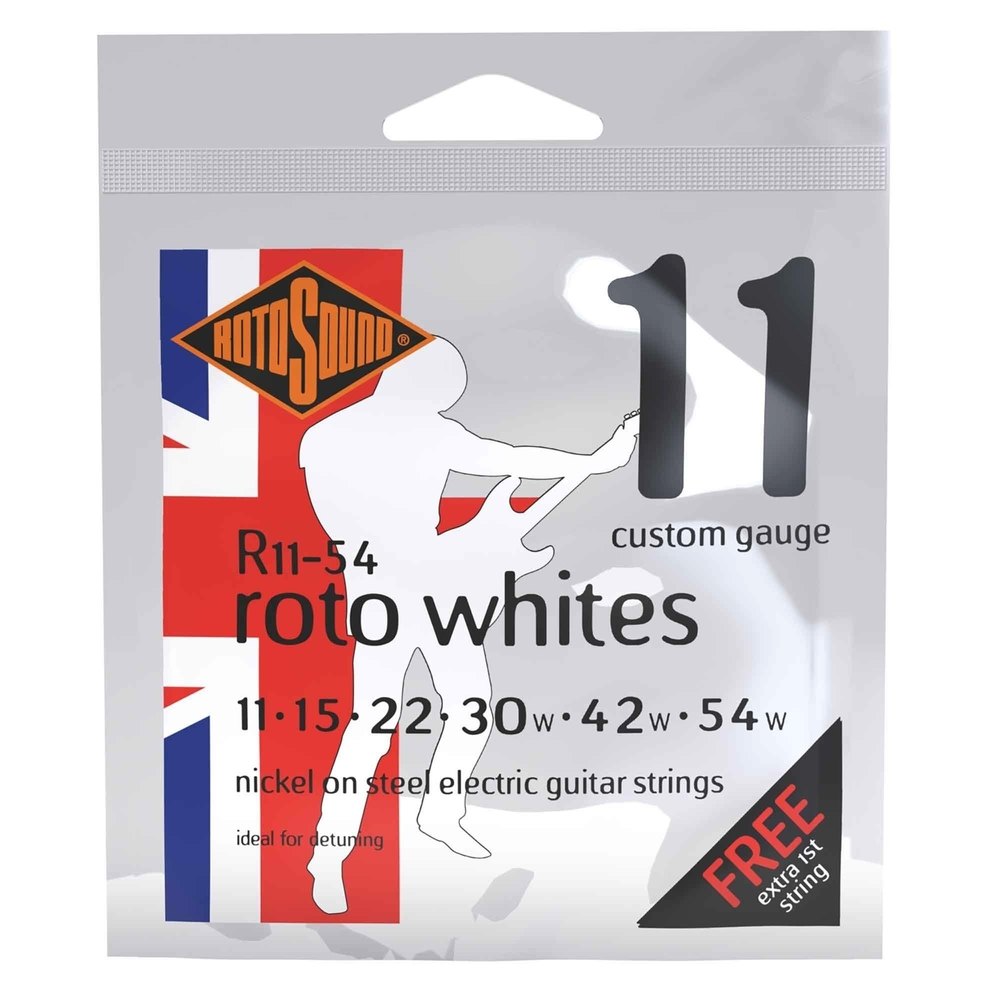 Rotosound Roto Whites R11-54 cordes de guitare électrique 11-54