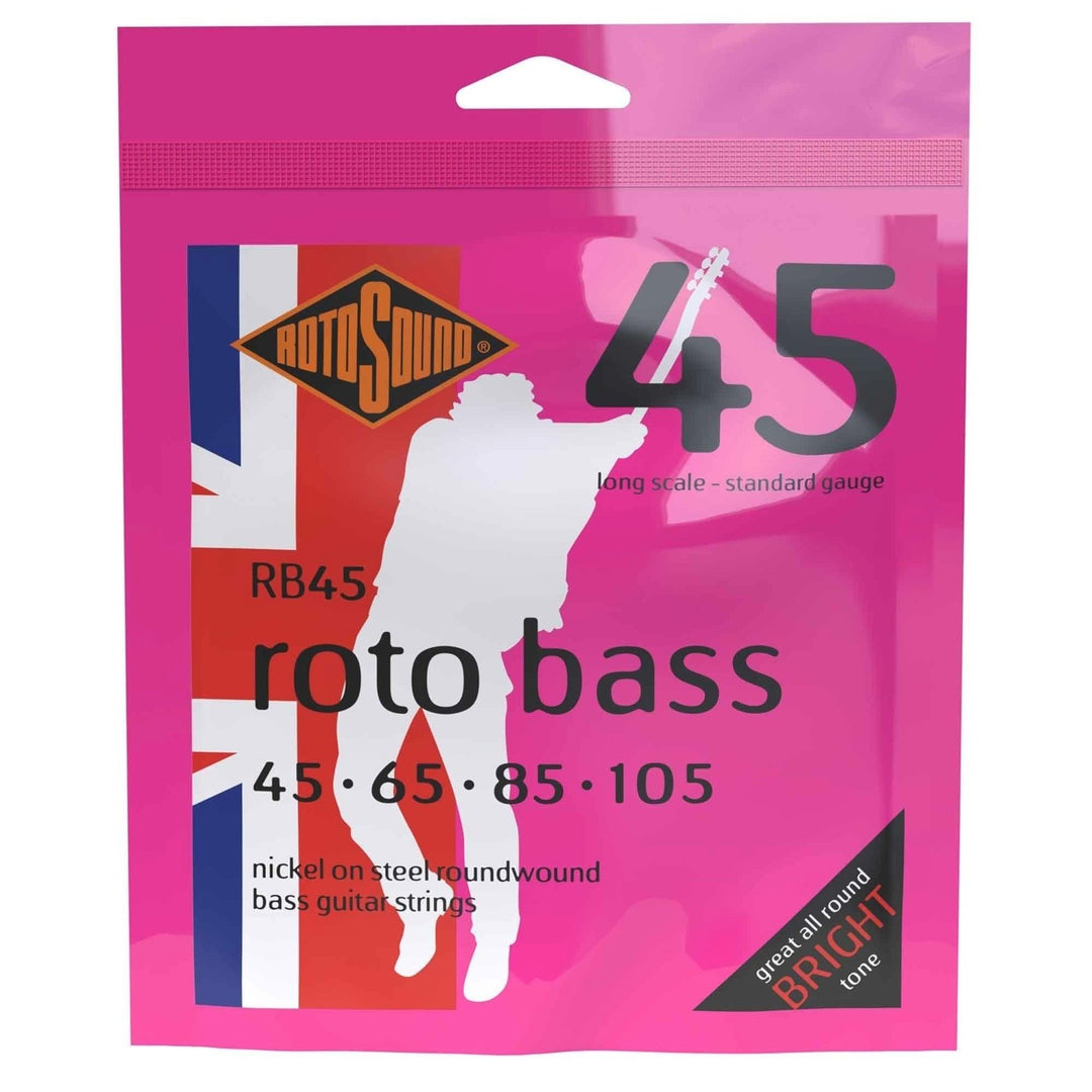 Rotosound Cordes de basse électrique Roto Bass - Set 4 cordes Nickel Standard 45-105 (RB45)