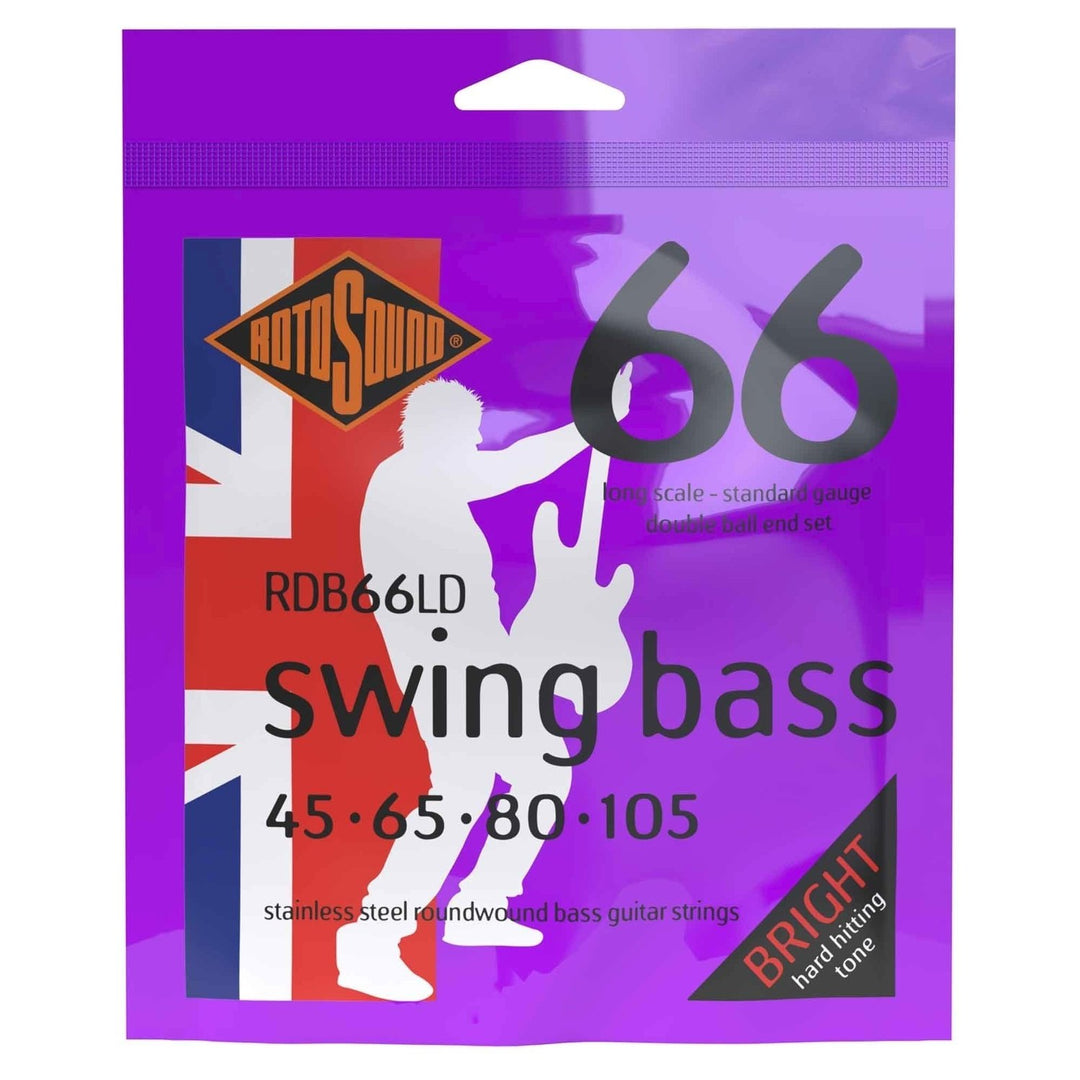 Cordes de basse électrique Rotosound Swing Bass 66 Double Ball End - Set 4-cordes Medium 45-105 Double Ball (RDB66LD)