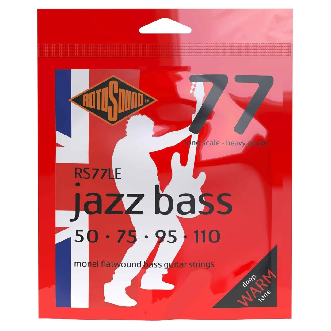 Rotosound cordes de basse Jazz Bass Strings Jazz Bass 77 - Set 4-string Flatwound Heavy 50-110 (RS77LE)