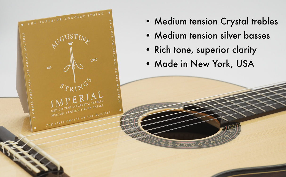 Augustine Strings for classic guitar Imperial Crystal Nylon medium - Set Imperial Red (medium/medium)