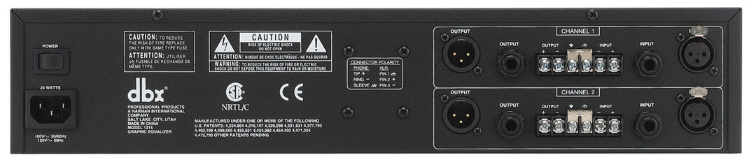 dbx 1215 2x 15 Bandes Égaliseur Graphique