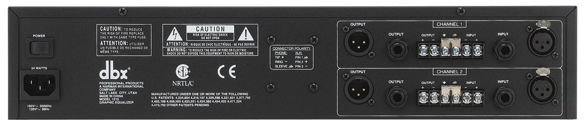 dbx 1215 2x 15 Bandes Égaliseur Graphique