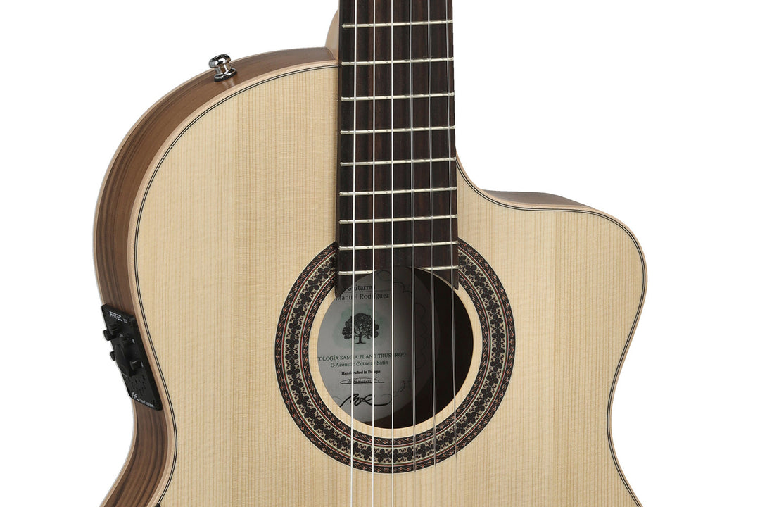 Manuel Rodriguez ECOLOGÍA Series Samba Electro-Acoustic - E-Acoustic Samba Plano (Cutaway, tige de réglage)