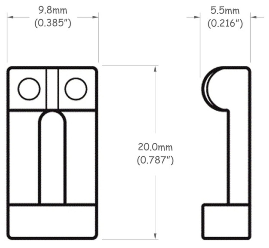 Partsland Saddles modèles Stratocaster - 9.8 mm de largeur, moulés sous pression