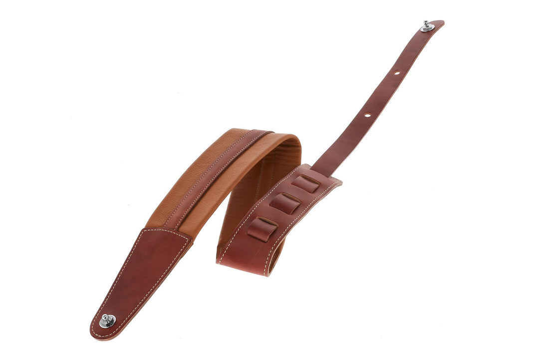 GEWA Sangles de Guitares Prestige 65 rembourrées avec Security Locks - sable sec/marron