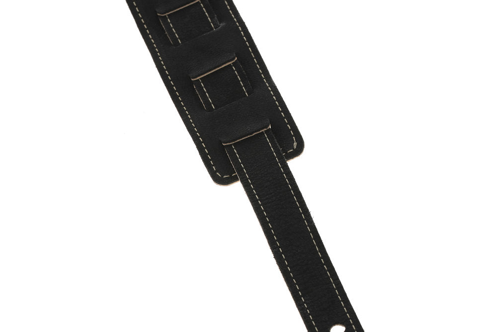 GEWA Regular 70 sangle de guitare en cuir, Satin Black