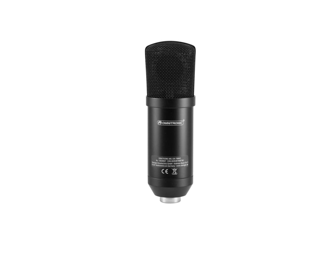 OMNITRONIC MIC CM-78MK2 microphone à condensateur à large diaphragme