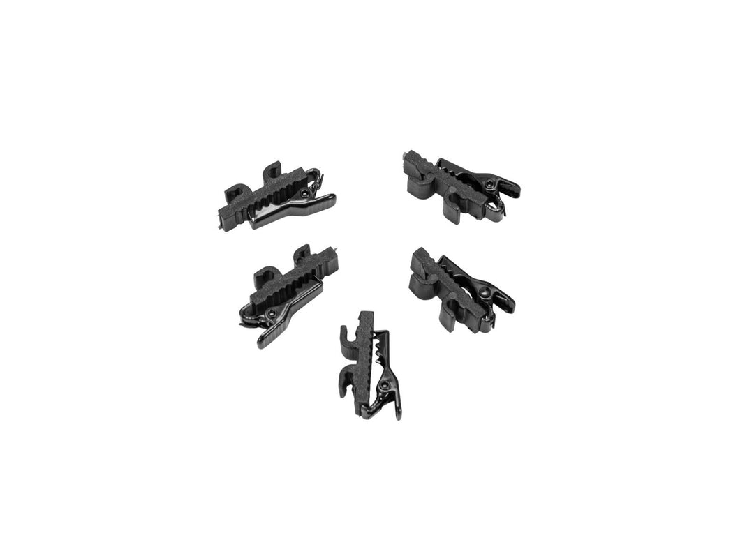 OMNITRONIC Clip pour câble de microphone MK2, noir 5x