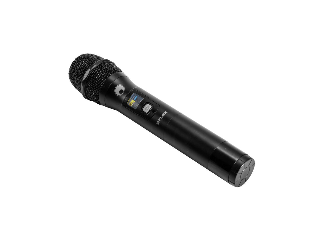 Microphone sans fil UHF portatif OMNITRONIC E-FLEX 823-832/863-865 MHz