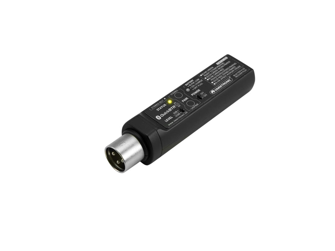 OMNITRONIC Récepteur QuickBTR-5.0 XLR Aptx Bluetooth 5.0