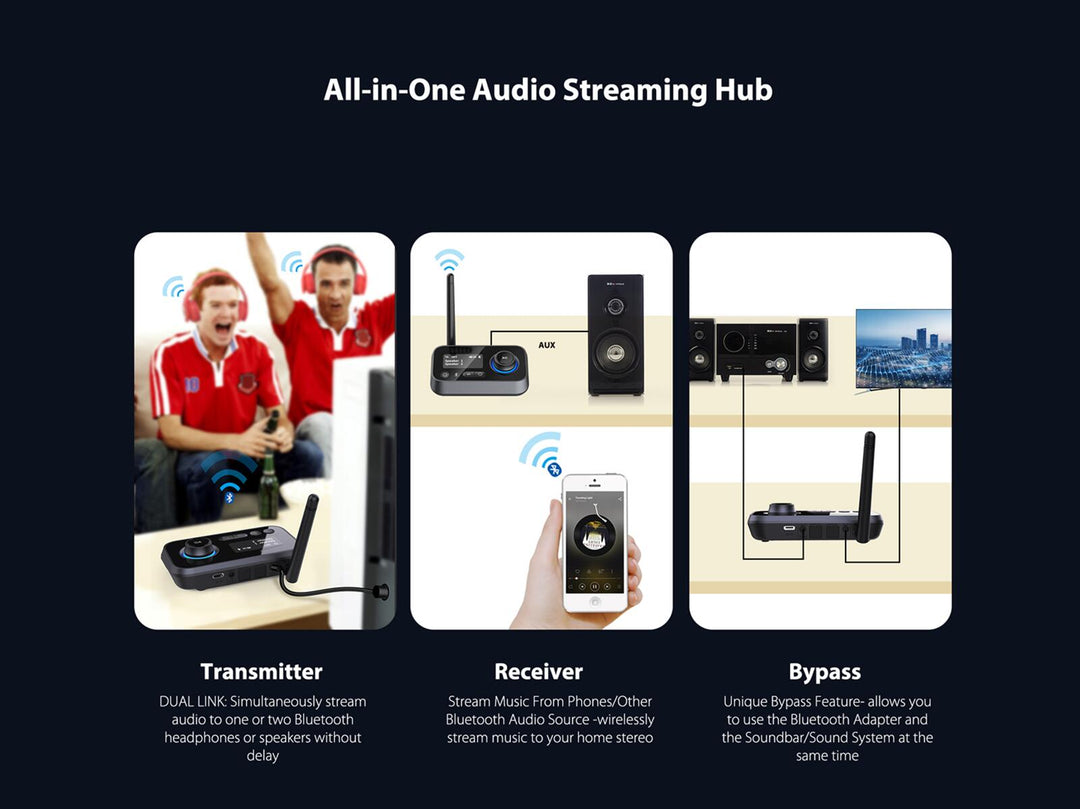 OMNITRONIC BDT-5.2PRO émetteur-récepteur Aptx HD Bluetooth