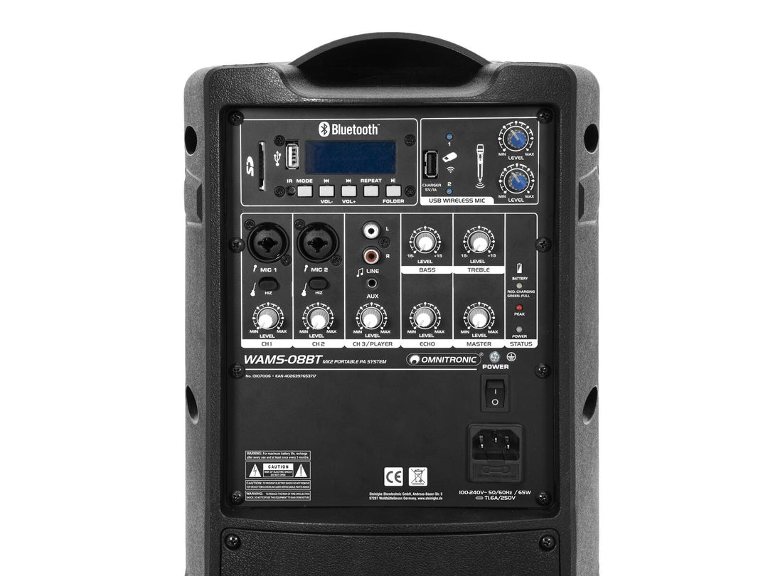 OMNITRONIC WAMS-08BT MK2 Système de sonorisation sans fil