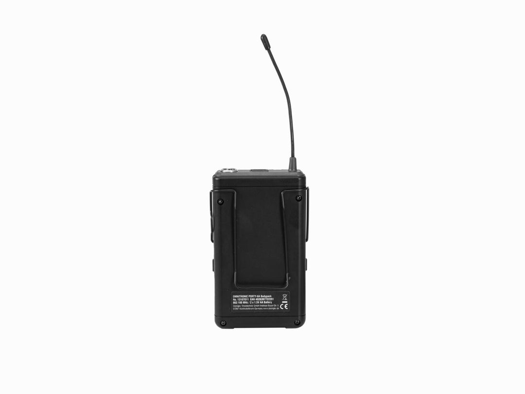 OMNITRONIC PORTY-8A émetteur de poche + microphone serre-tête 863.1MHz