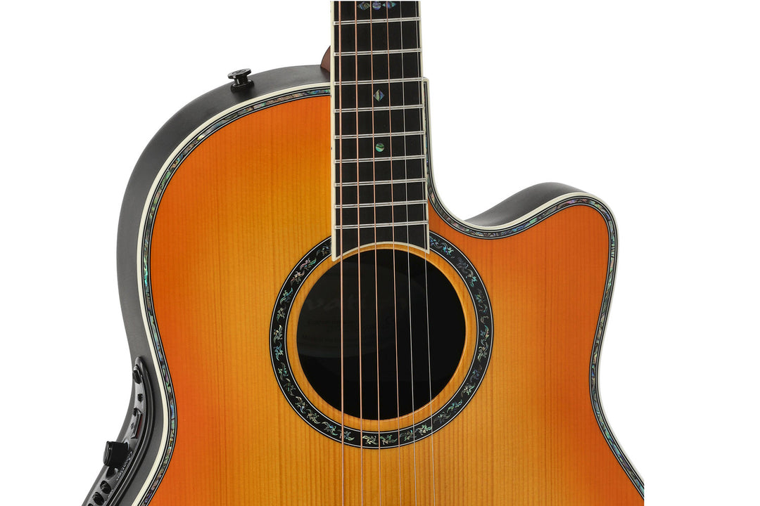 Ovation Guitares électro-acoustique Pro Series custom Balladeer Deep Contour - Honey Burst (2762BL-HB-G)