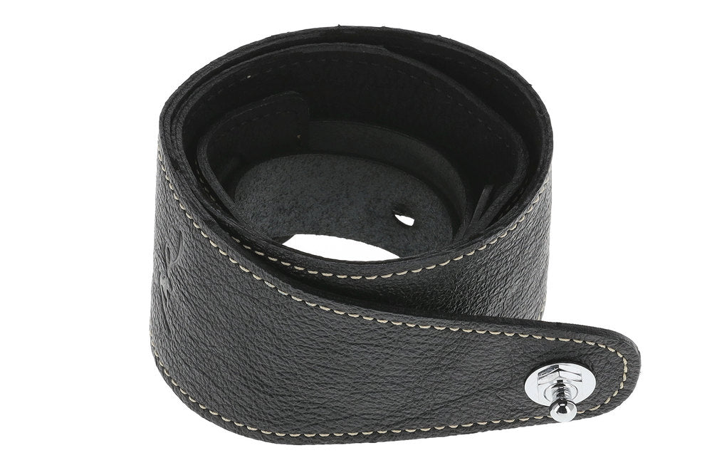 GEWA Premium Pattern 65 sangle de guitare avec Security Locks, noir grainé
