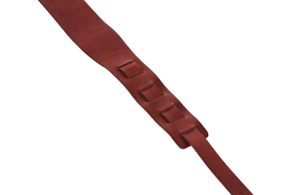 GEWA Premium Plain 70 sangle de guitare avec Security Locks, brun rougeâtre
