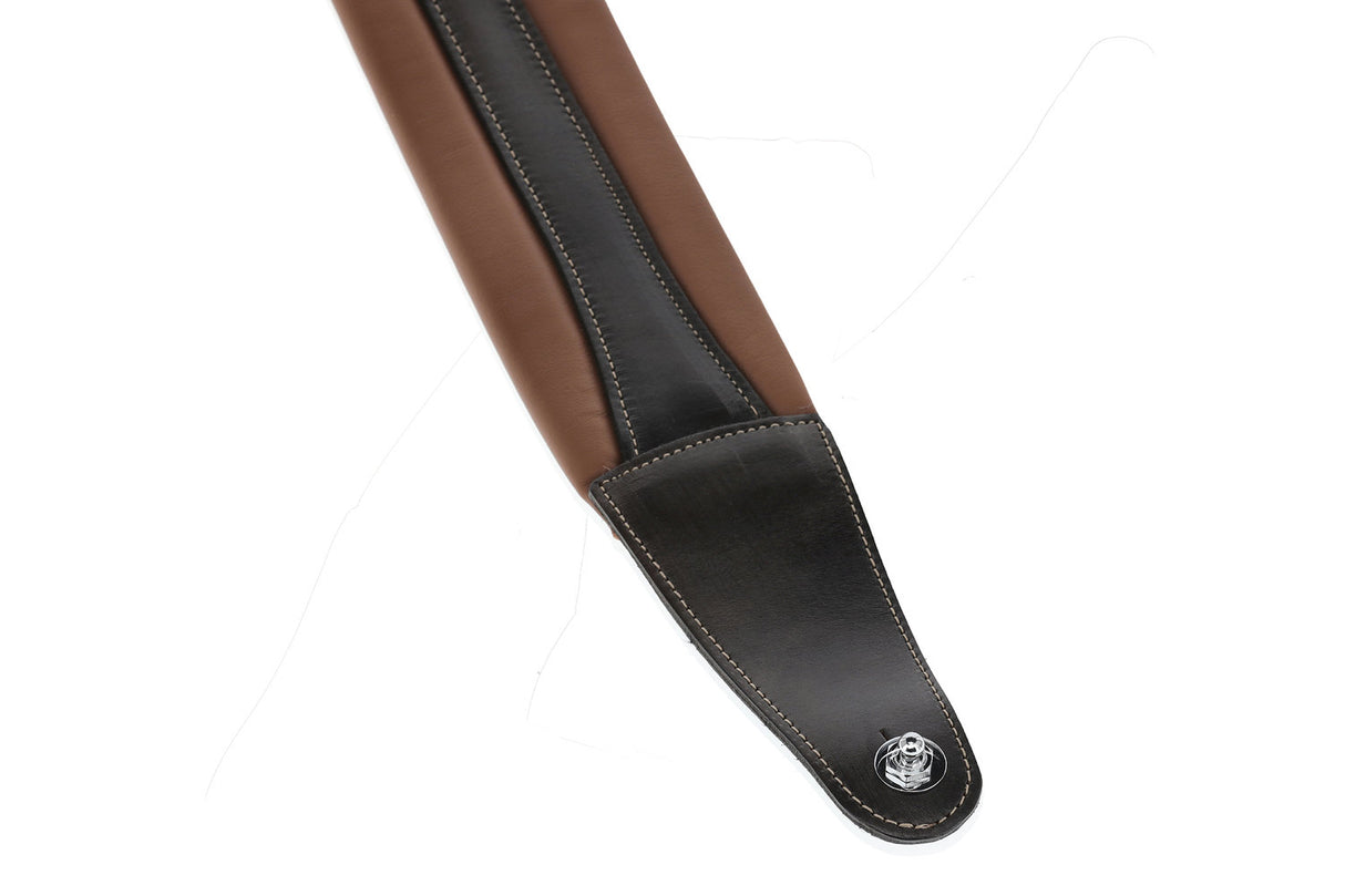 GEWA Guitar Straps Prestige 85 padded Security Locks - brown/black