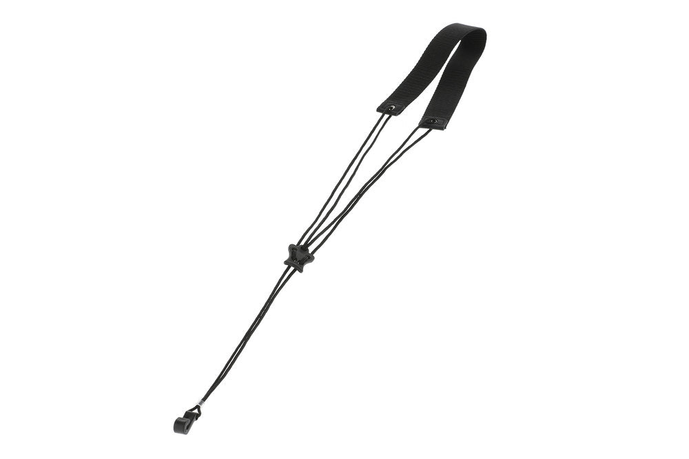 Fire & Stone sangle de rosace pour guitare classique, noire, 25 mm, sangle blanche
