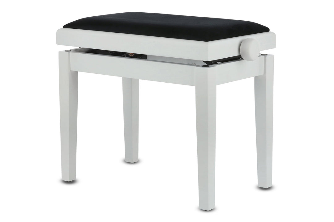 GEWA Banquette de piano Deluxe - Blanc mat (assise noire)