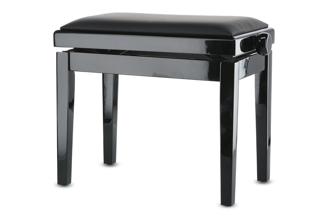 GEWA banc de piano Deluxe Vinyl - Black brillant (assise noire)