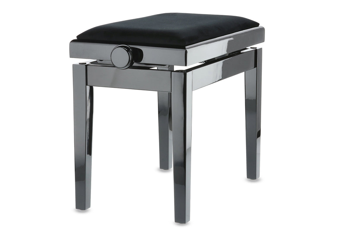 GEWA Piano bench Deluxe - Black high gloss (Seat black)