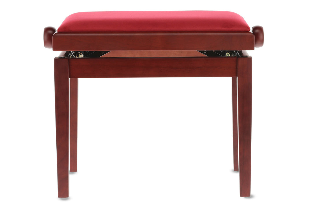 GEWA banc de piano Deluxe - acajou mat (siège rouge Dark)