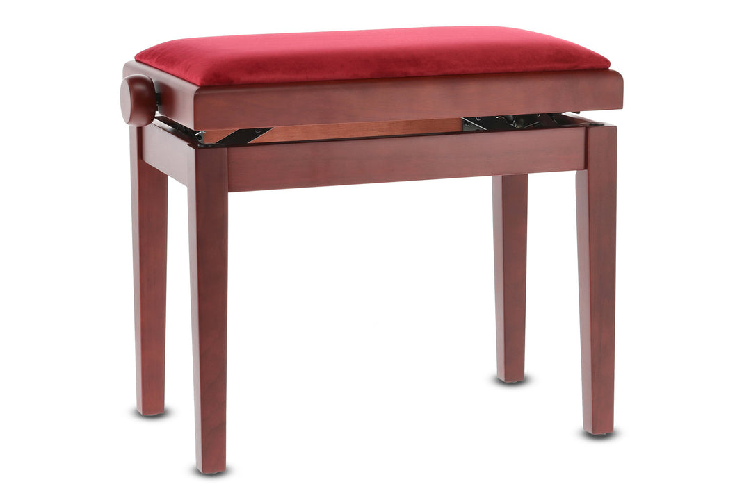 GEWA banc de piano Deluxe - acajou mat (siège rouge Dark)