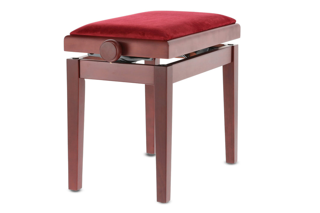 GEWA banc de piano Deluxe - acajou mat (siège rouge Dark)