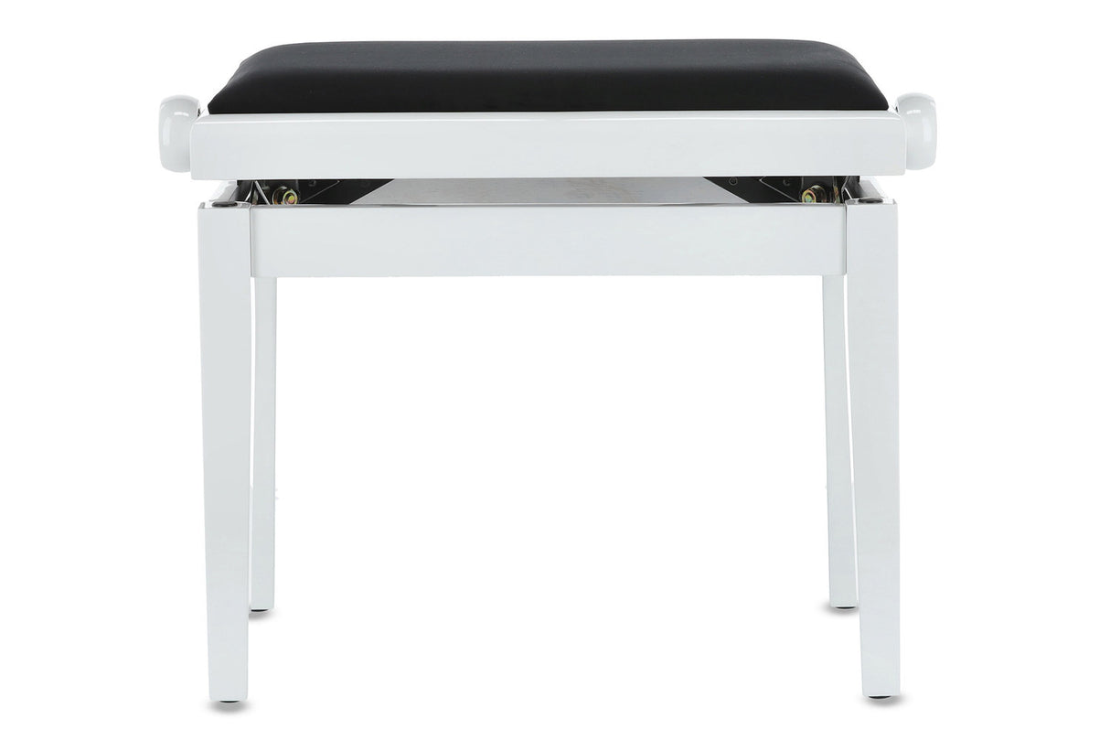 GEWA Piano bench Deluxe - High-gloss white (Seat black)