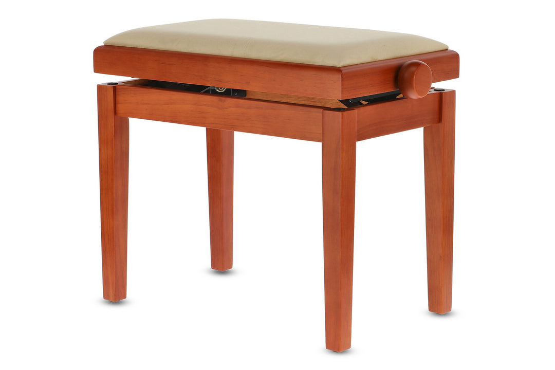 Banquette de piano GEWA Deluxe - merisier mat (assise beige)