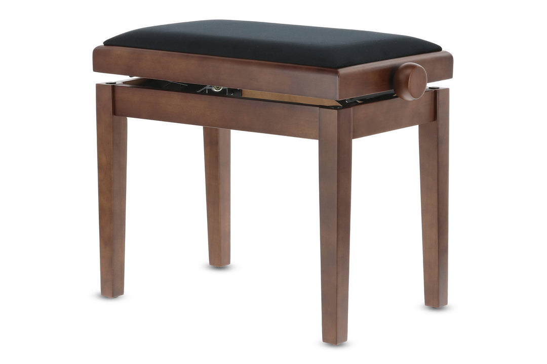 Banc de piano GEWA Deluxe - noyer mat (siège noir)