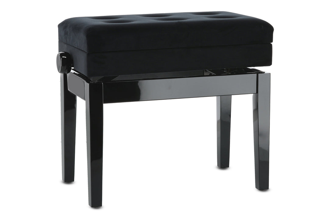 GEWA Banquette de piano Deluxe avec compartiment - Black brillant