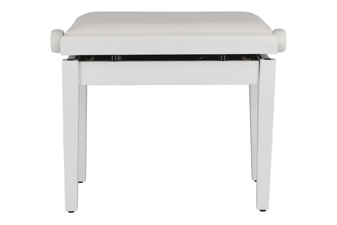 Banquette de piano GEWA Deluxe Autolift Vinyl - White mat (siège White)