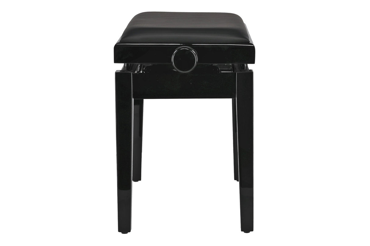 GEWA Piano bench Deluxe Autolift Vinyl - Black highgloss (Seat black)