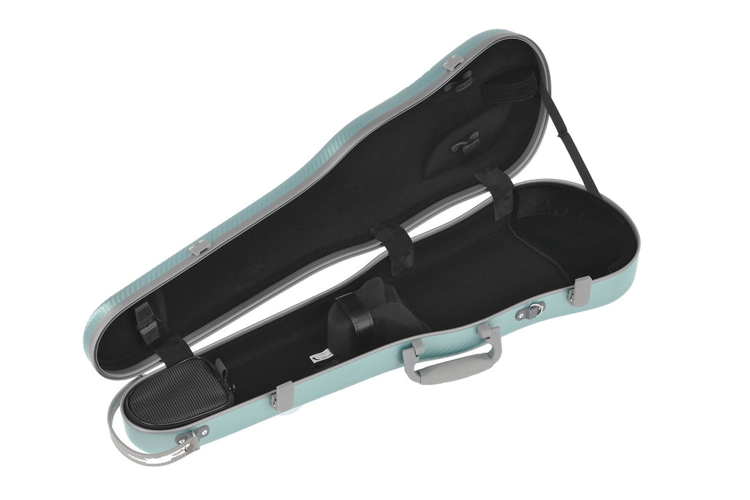PURE GEWA Étuis de Violons moulés Form Polycarbonate FUN - 4/4 - 1/2 (Green / Black)