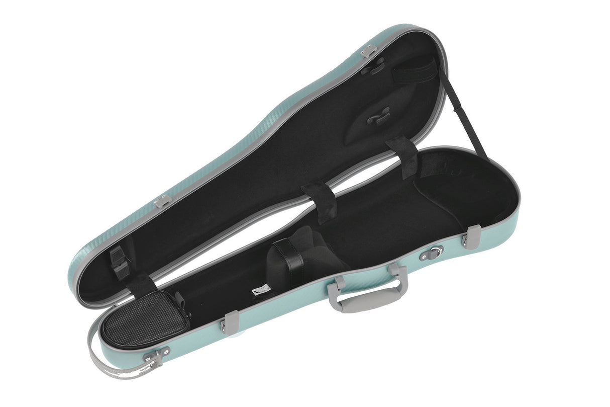 PURE GEWA Form-shaped violin cases Polycarbonate FUN - 4/4 - 1/2 (Green / Black)
