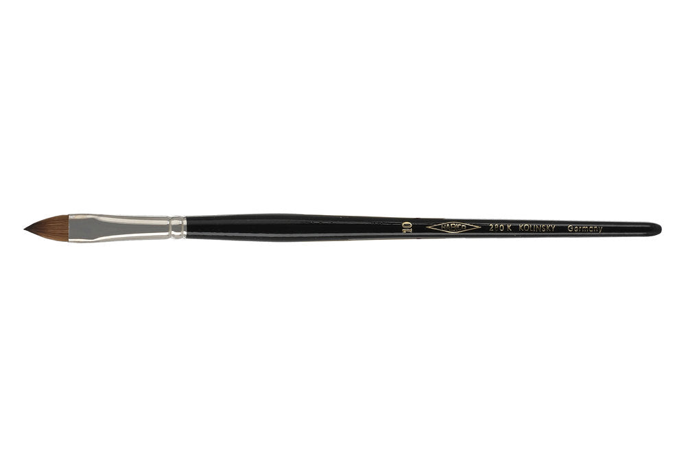 Pinceau en forme de langue Habico n° 280 K en martre rouge Kolinsky, 10 mm