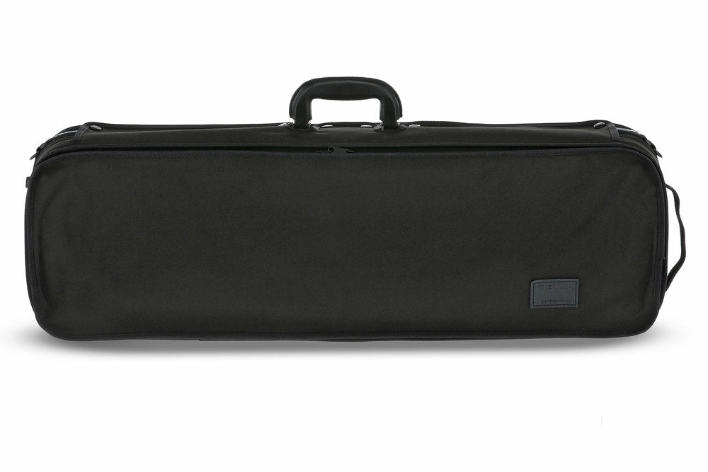 GEWA Liuteria Atlanta étui pour violon 4/4, peluche bleue à motif losanges