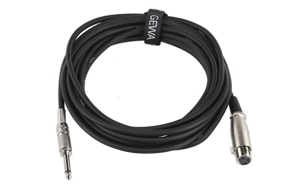 GEWA Basic Line câble de microphone 6 m, XLR femelle vers jack mono