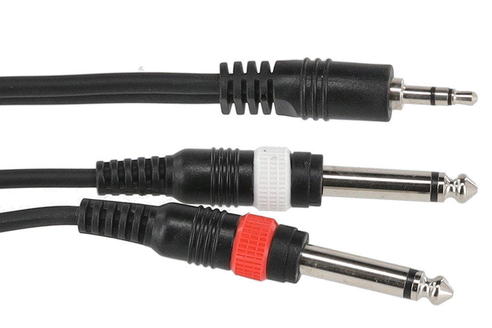 GEWA Basic Line câble en Y 3 m, mini-jack 3,5 mm vers 2 x jack mono
