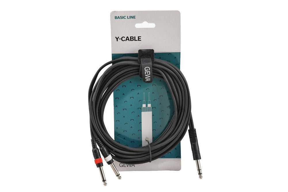 Câble en Y GEWA Basic Line 6 m, jack stéréo vers 2 x jack mono