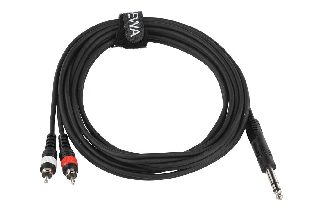 Câble en Y GEWA Basic Line 3 m, jack stéréo vers 2 x cinch