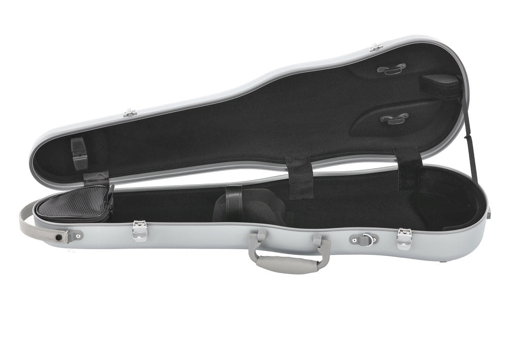 GEWA étui moulé en polycarbonate pour violons 1/2-4/4, argent