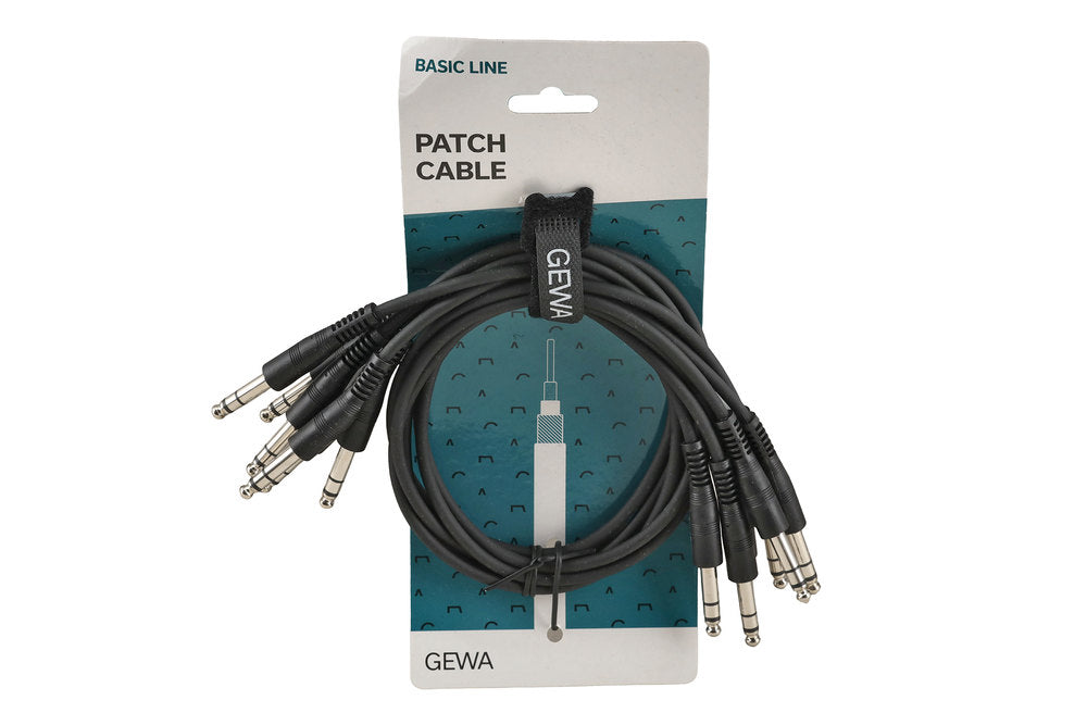 Câble patch GEWA Basic Line 0,6 m, jack stéréo droit, 6 pièces
