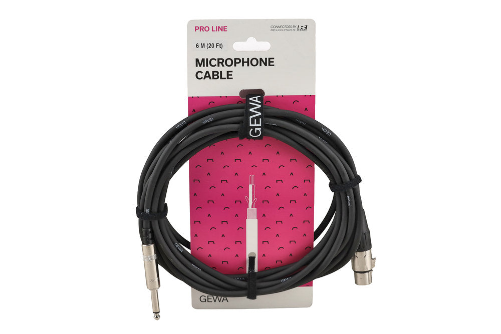 Câble de microphone GEWA Pro Line 6 m, XLR femelle vers mini-jack mono