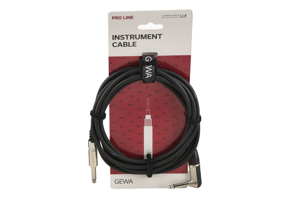 GEWA Pro Line câble d’instrument 3 m, jack droit vers jack coudé