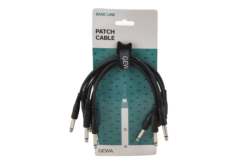 GEWA Basic Line câble patch 0,3 m, jack mono droit, 6 pièces