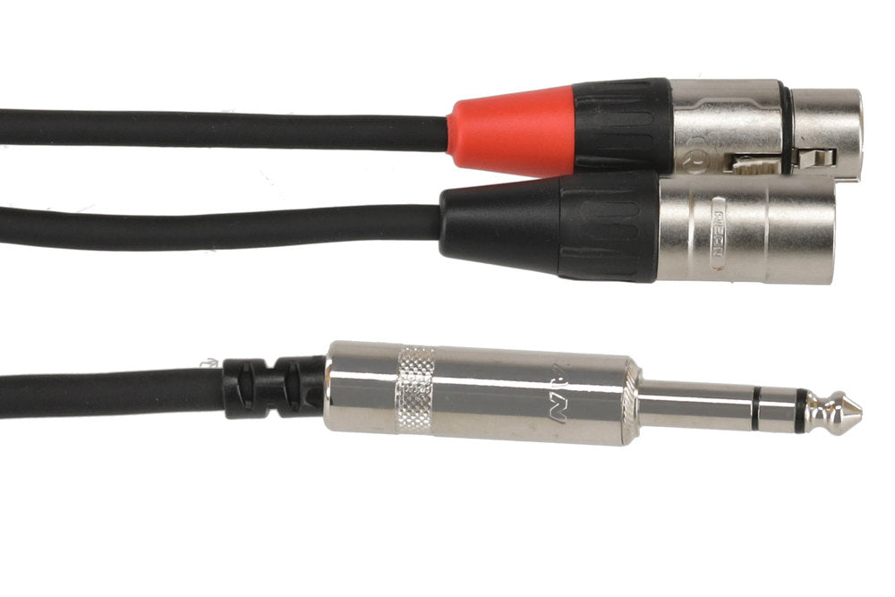 Câble d’insert GEWA Pro Line 3 m, jack stéréo vers XLR mâle et XLR femelle