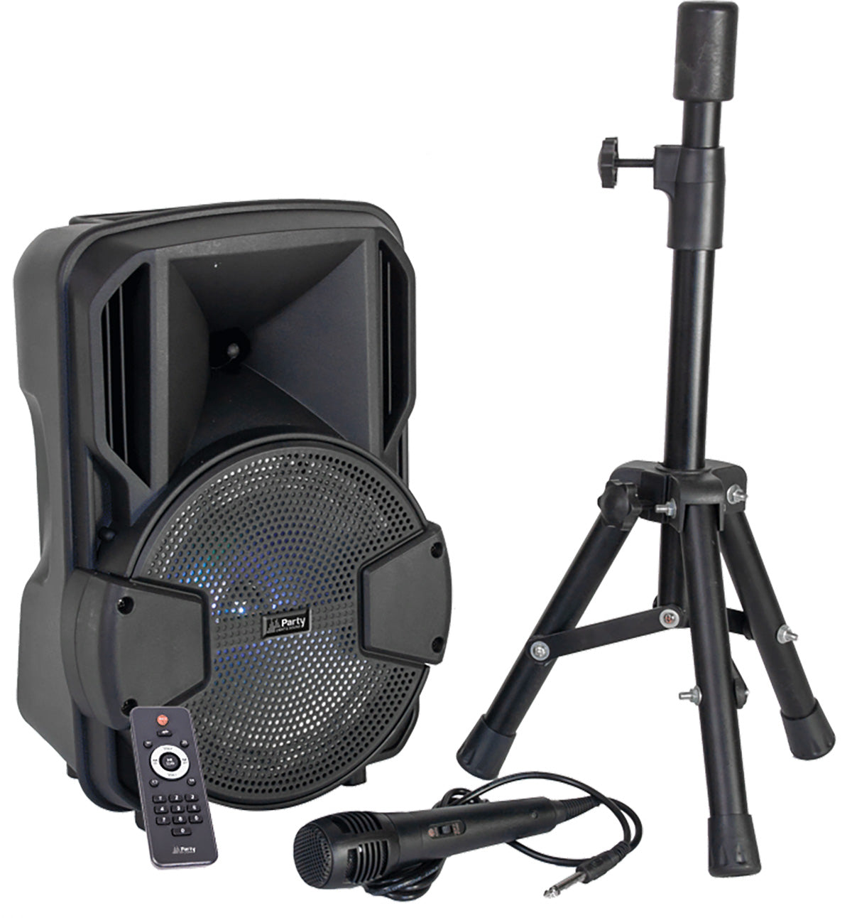 Active Speaker with Stand and Microphone